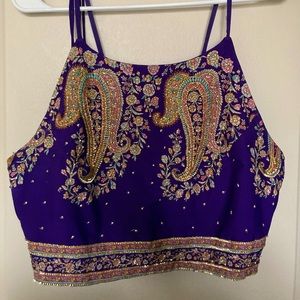 Boho Free People Embroidered Crop Top